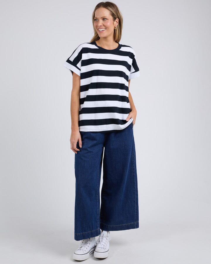 MCKINLEY TEE NAVY AND WHITE STRIPE