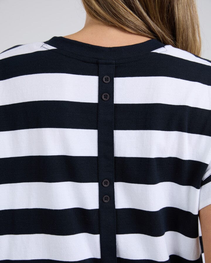 MCKINLEY TEE NAVY AND WHITE STRIPE