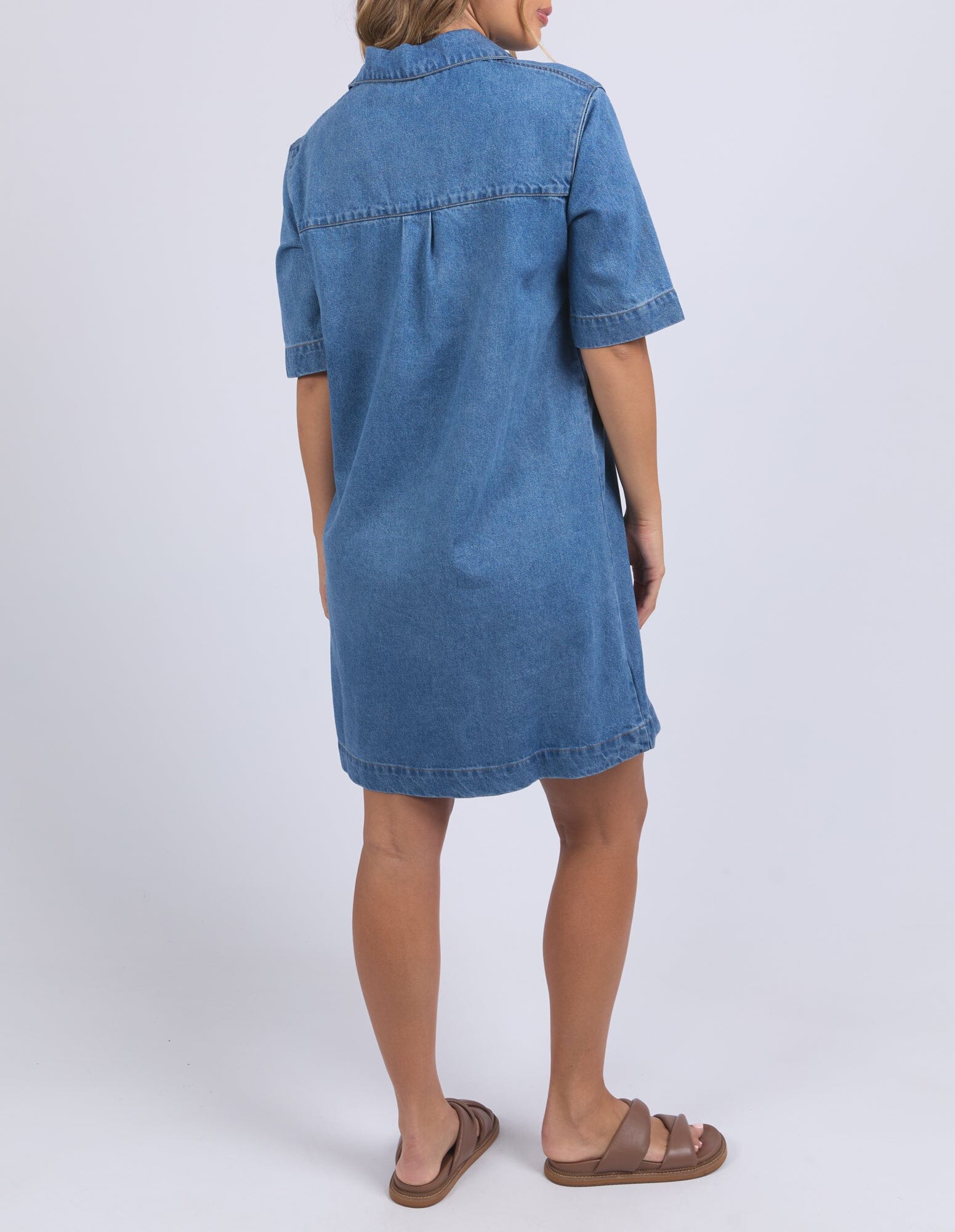 Monte Shirt Dress Mid Blue