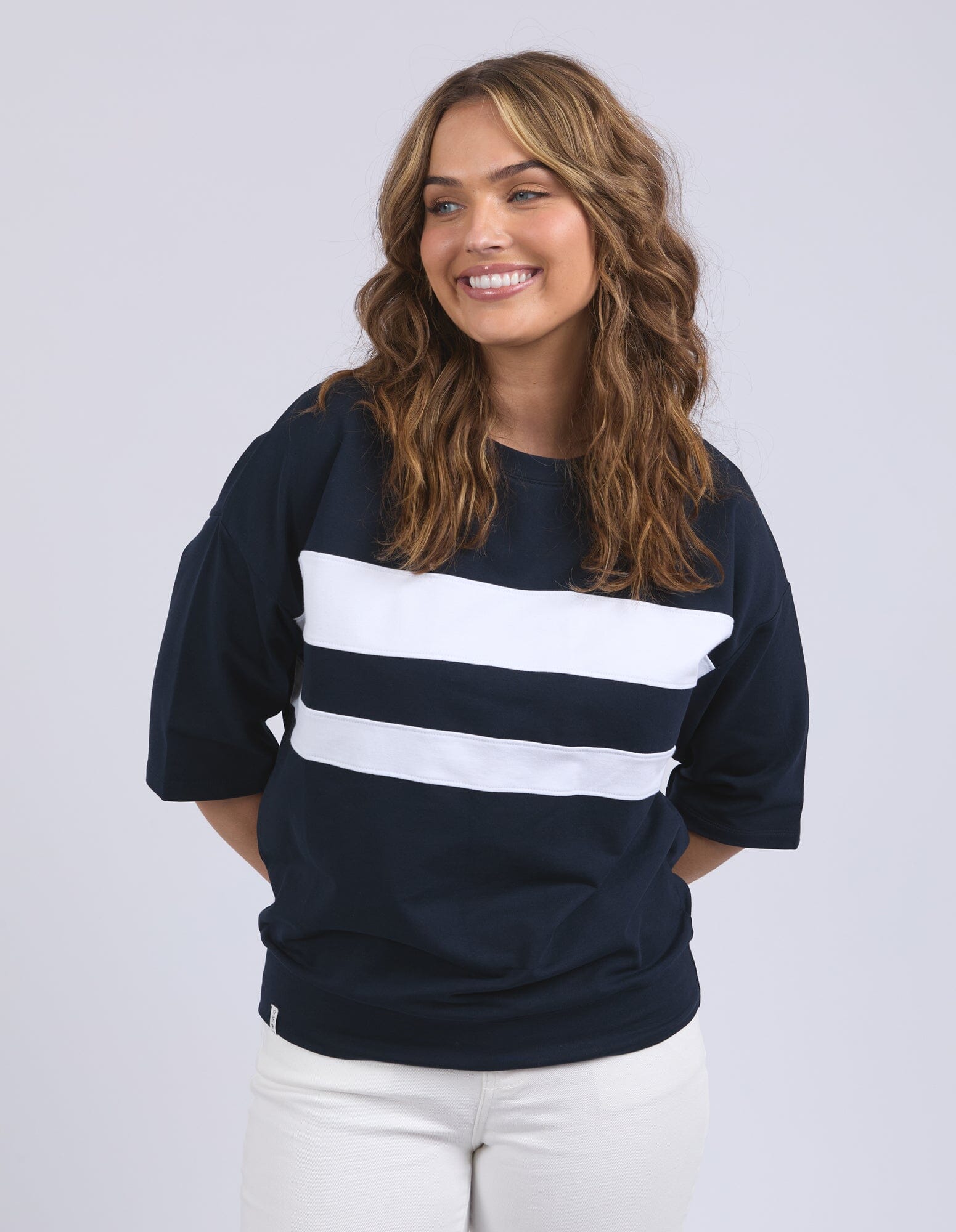 Nico Sweat Navy With White Panels