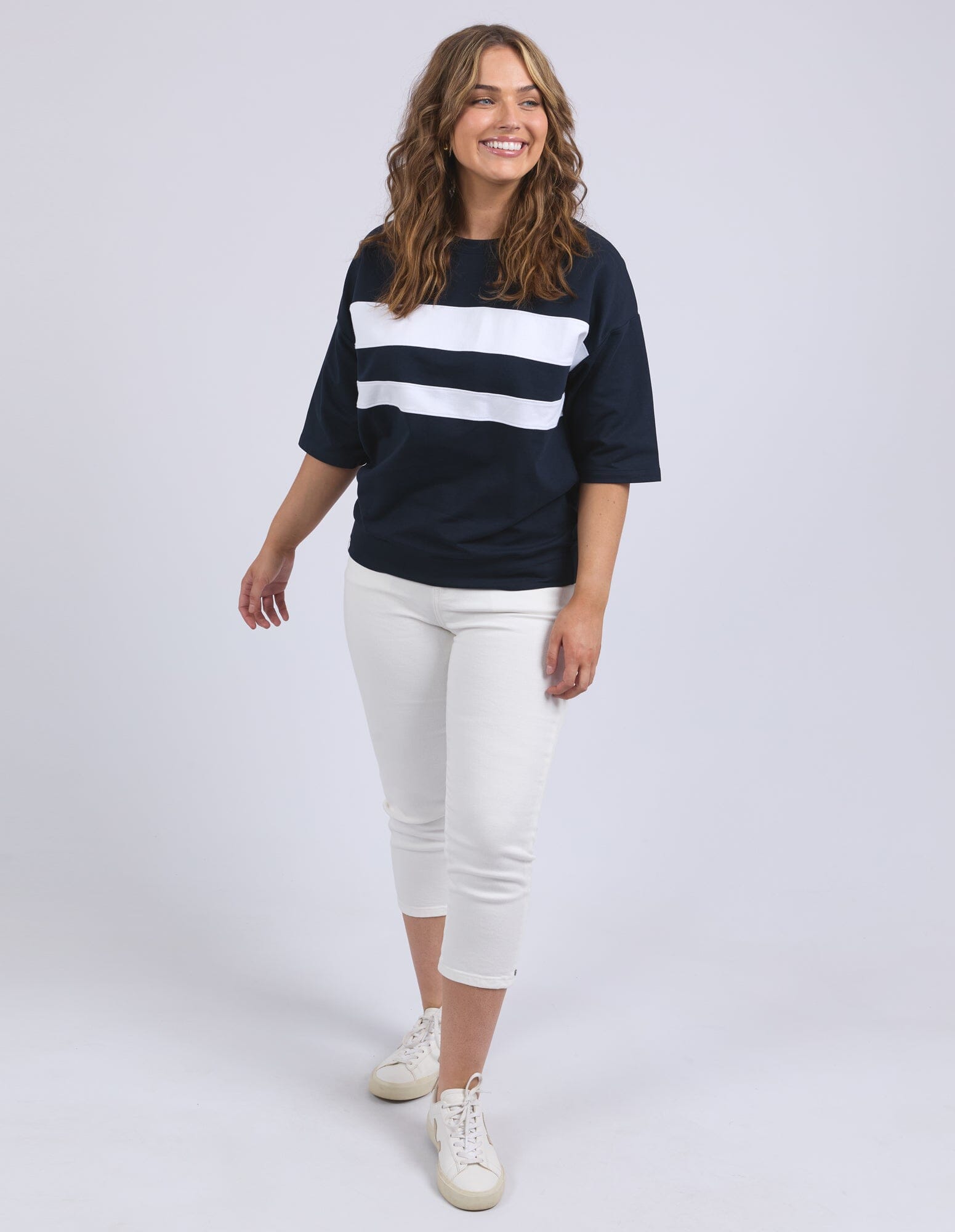 Nico Sweat Navy With White Panels