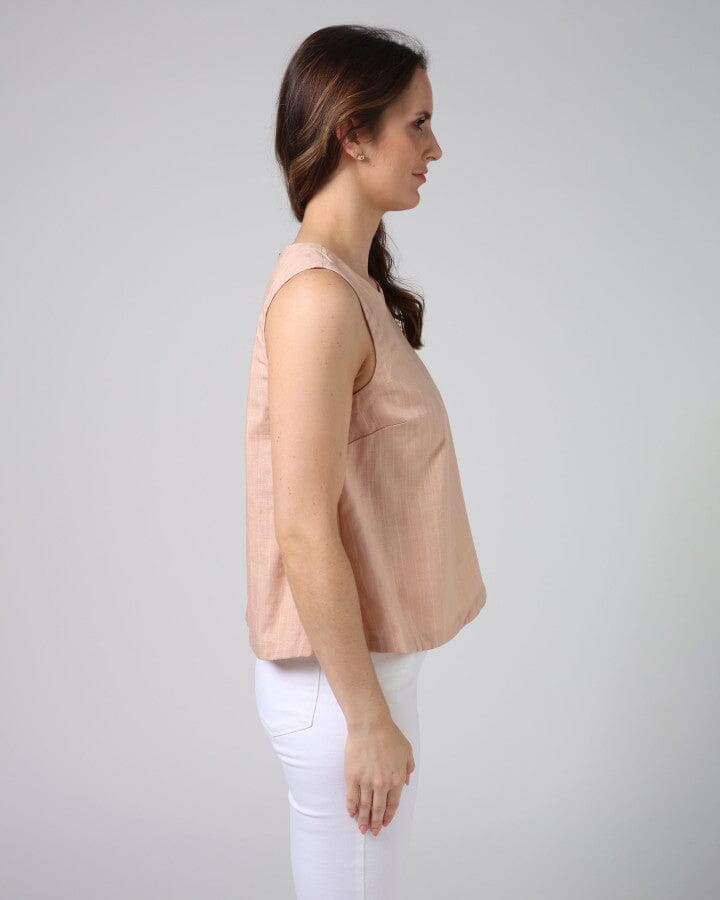 Paris Tank Rose Petal Stripe