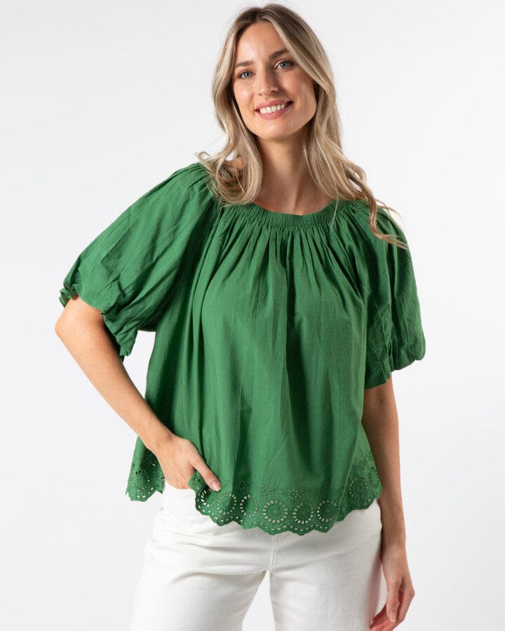 PAROS BLOUSE JUNIPER GREEN