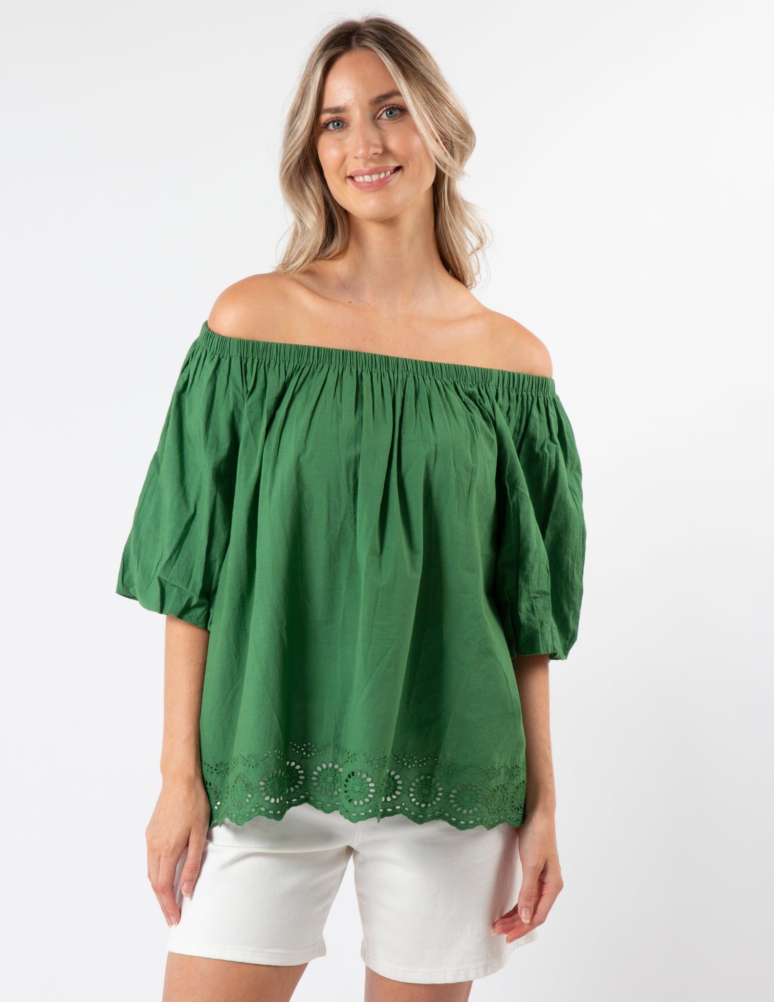 PAROS BLOUSE JUNIPER GREEN