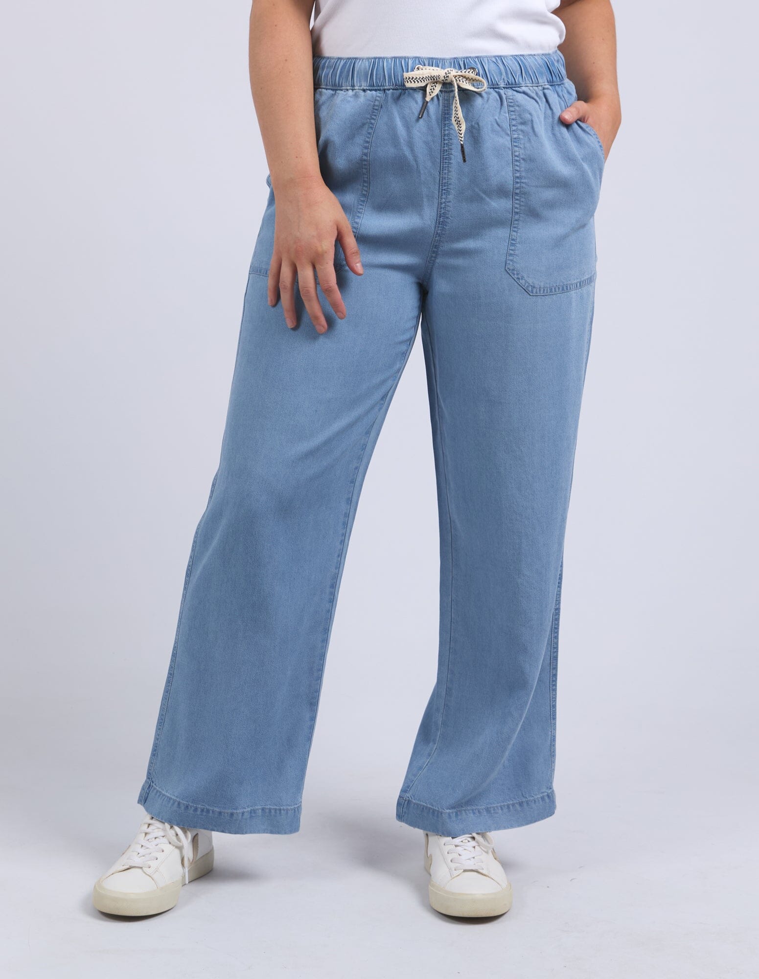 Payton Chambray Pant Mid Blue Wash