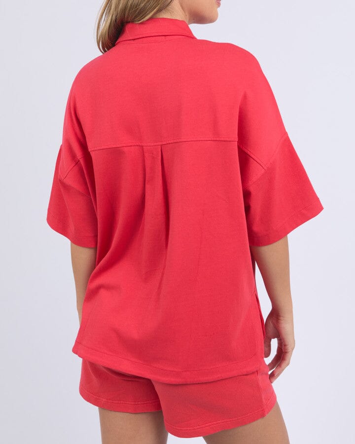 Pop Over Shirt Red