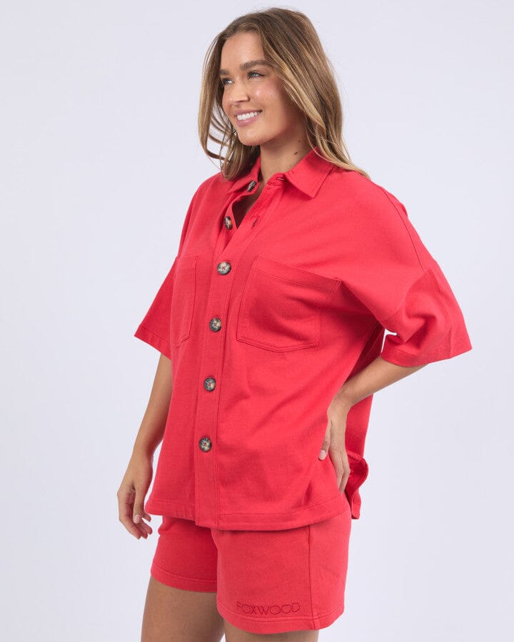 Pop Over Shirt Red