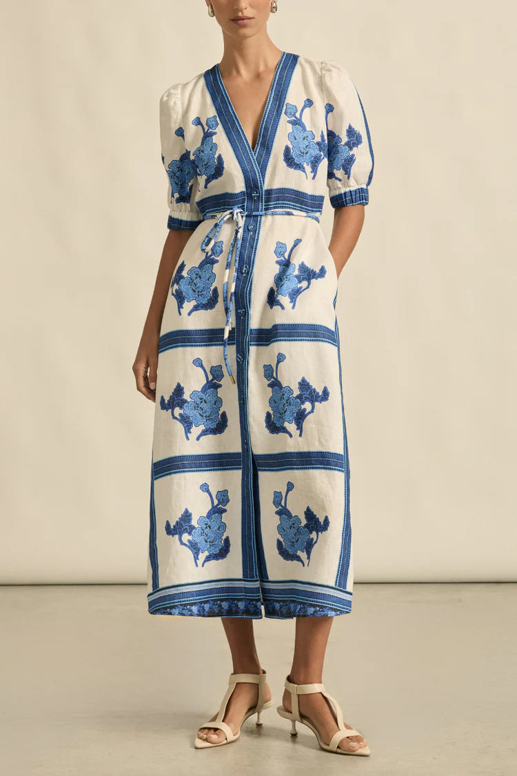 Portrait Dress Azure Collage