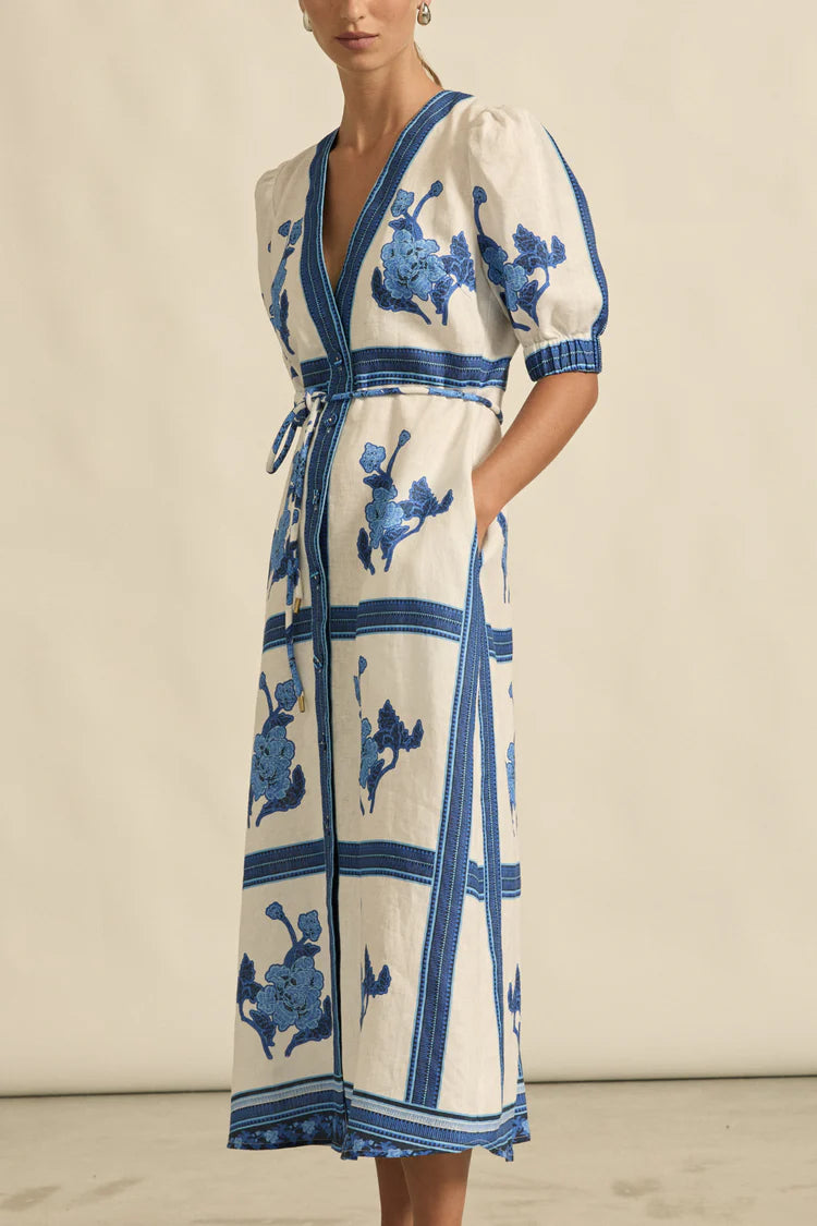 Portrait Dress Azure Collage