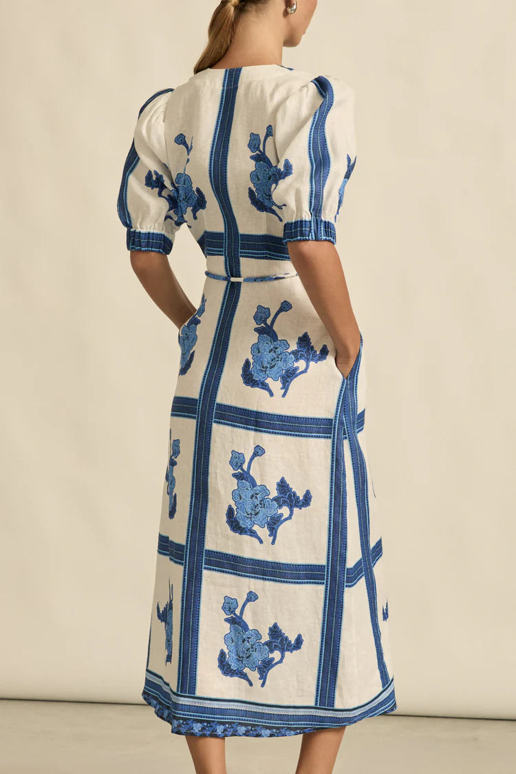 Portrait Dress Azure Collage