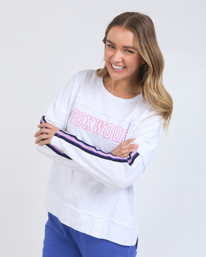 RACER THROW ON TEE WHITE
