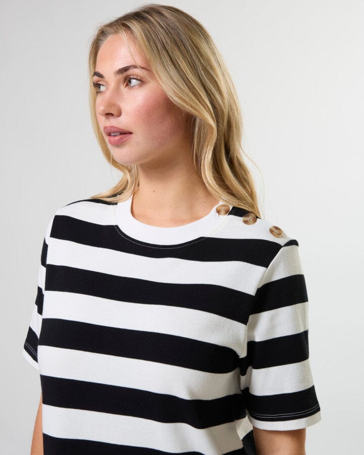 Sandy Dress Black Stripe