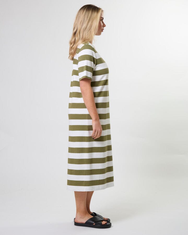 Sandy Dress Khaki Stripe