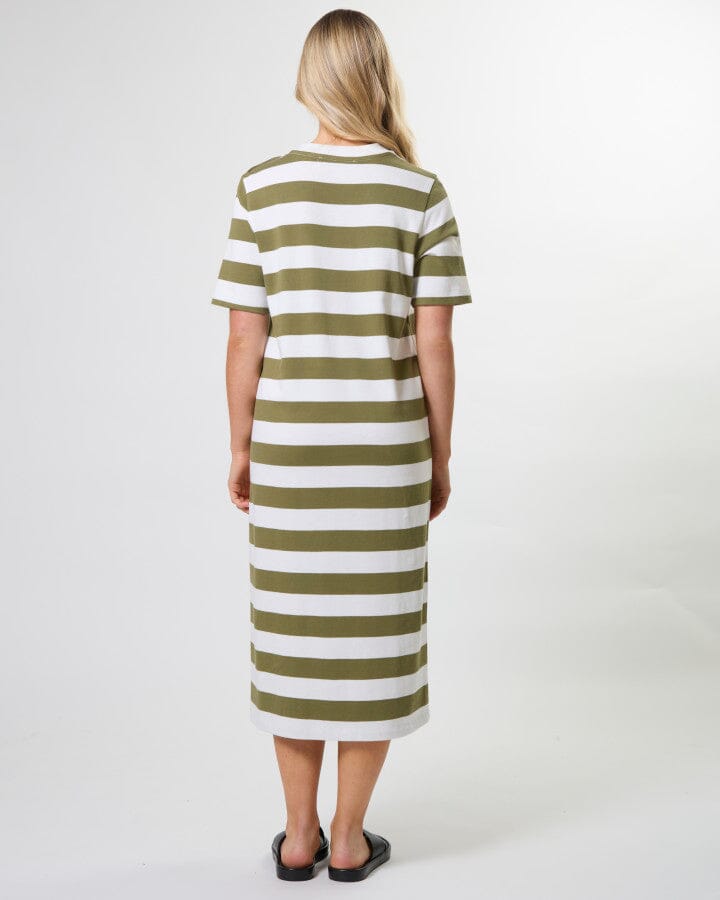 Sandy Dress Khaki Stripe