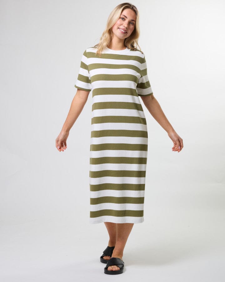 Sandy Dress Khaki Stripe