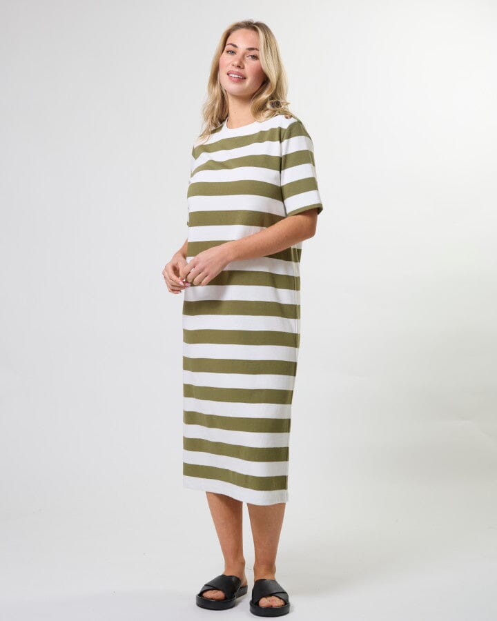 Sandy Dress Khaki Stripe