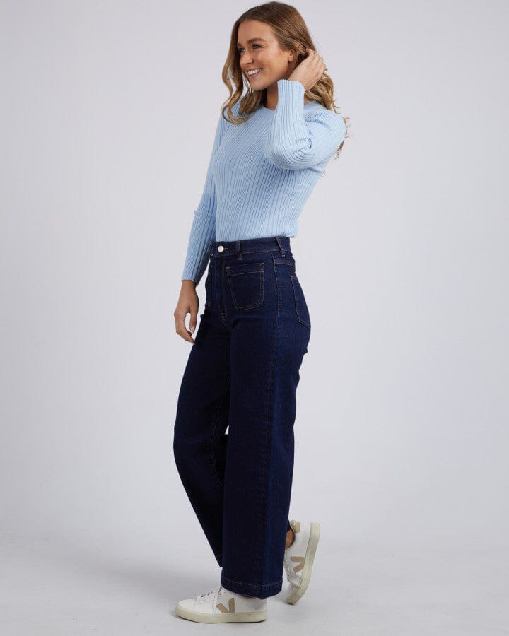 SARAH WIDE LEG JEAN INDIGO DENIM