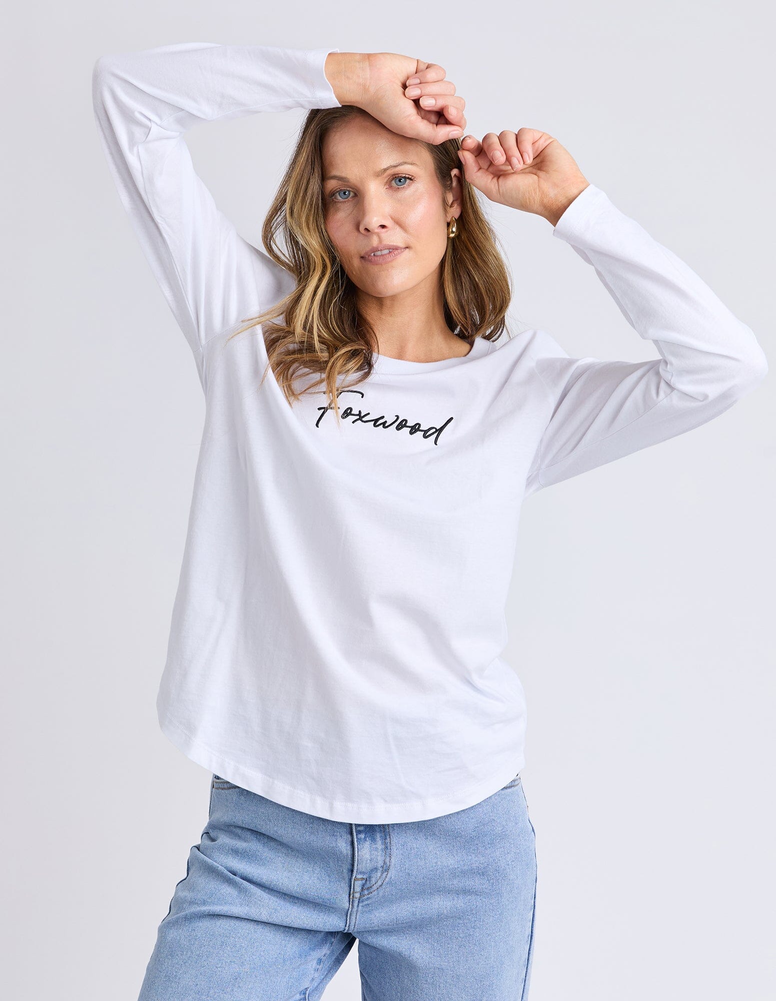 Signature Long Sleeve Tee White