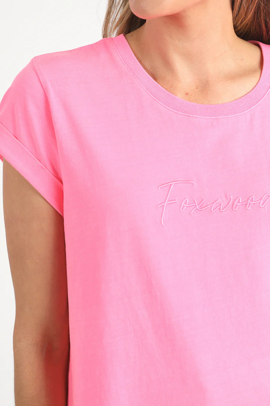 SIGNATURE TEE NEON ROSE