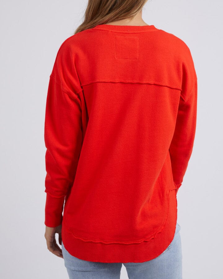 SIMPLIFIED CREW BRIGHT RED