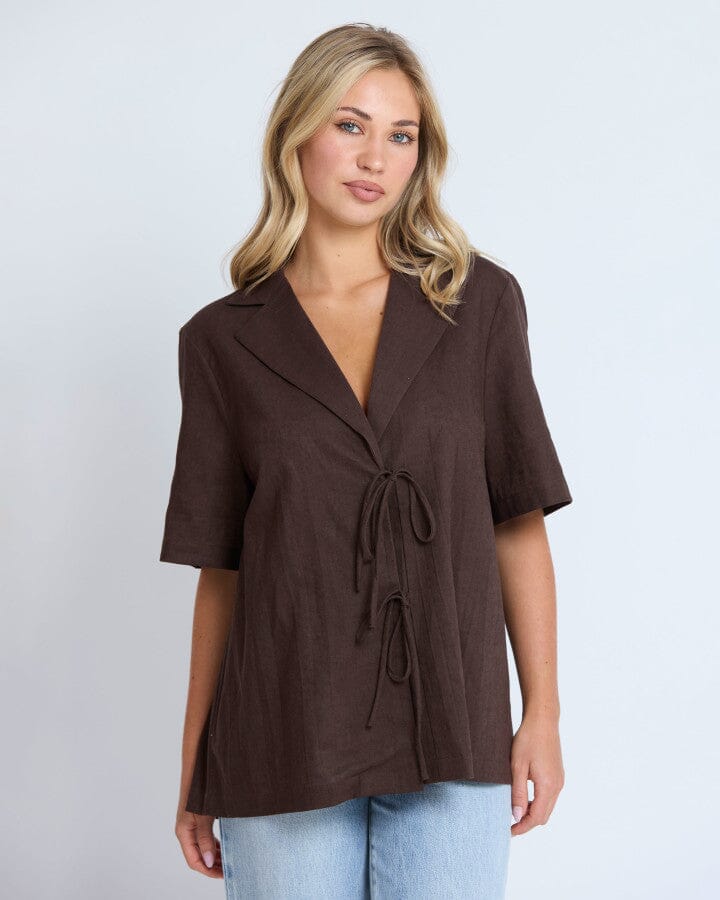 Solene Shirt Chocolate