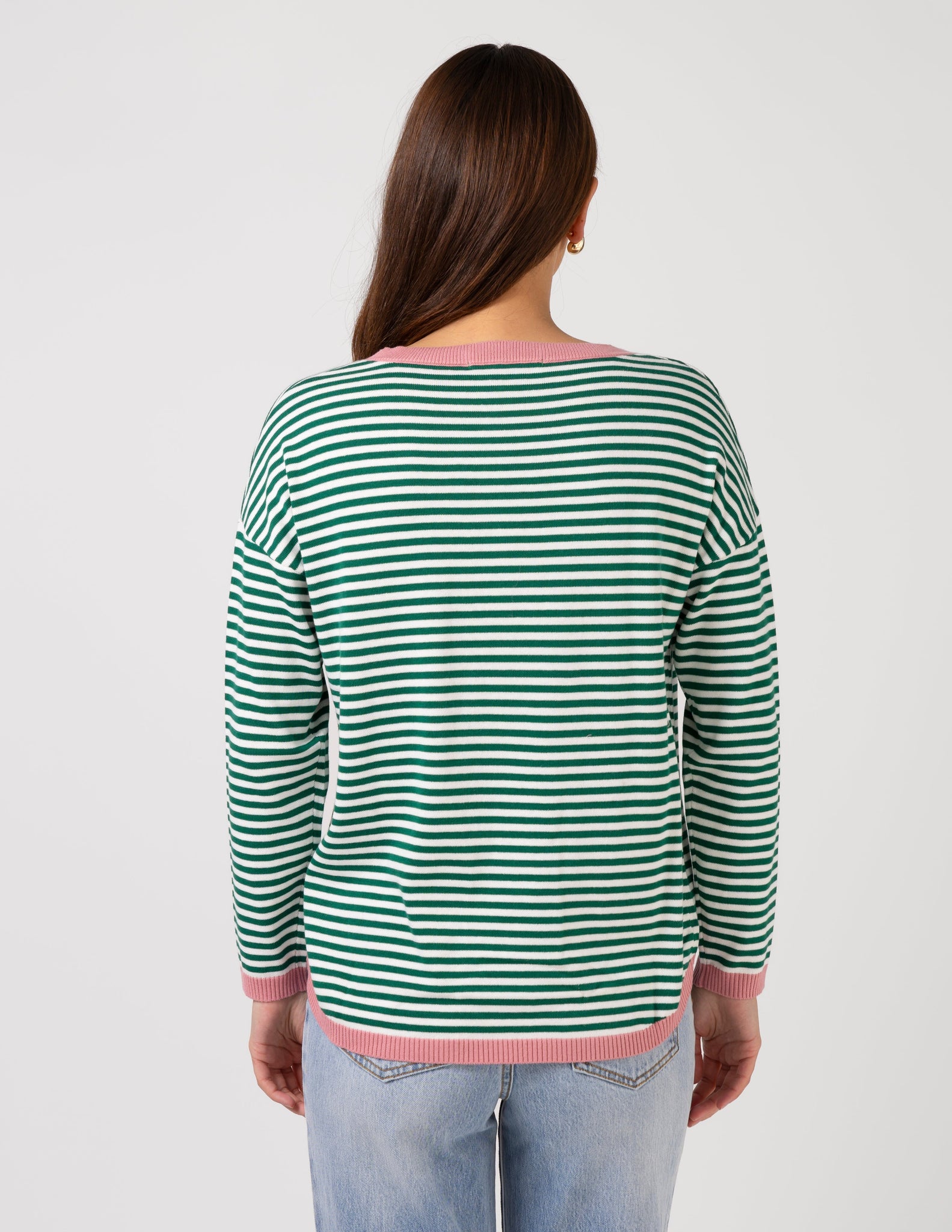 Street Jumper Emerald Stripe