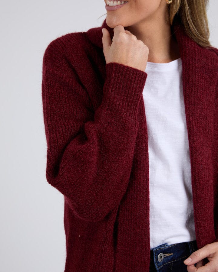 SYLVIE LONGLINE CARDI MERLOT