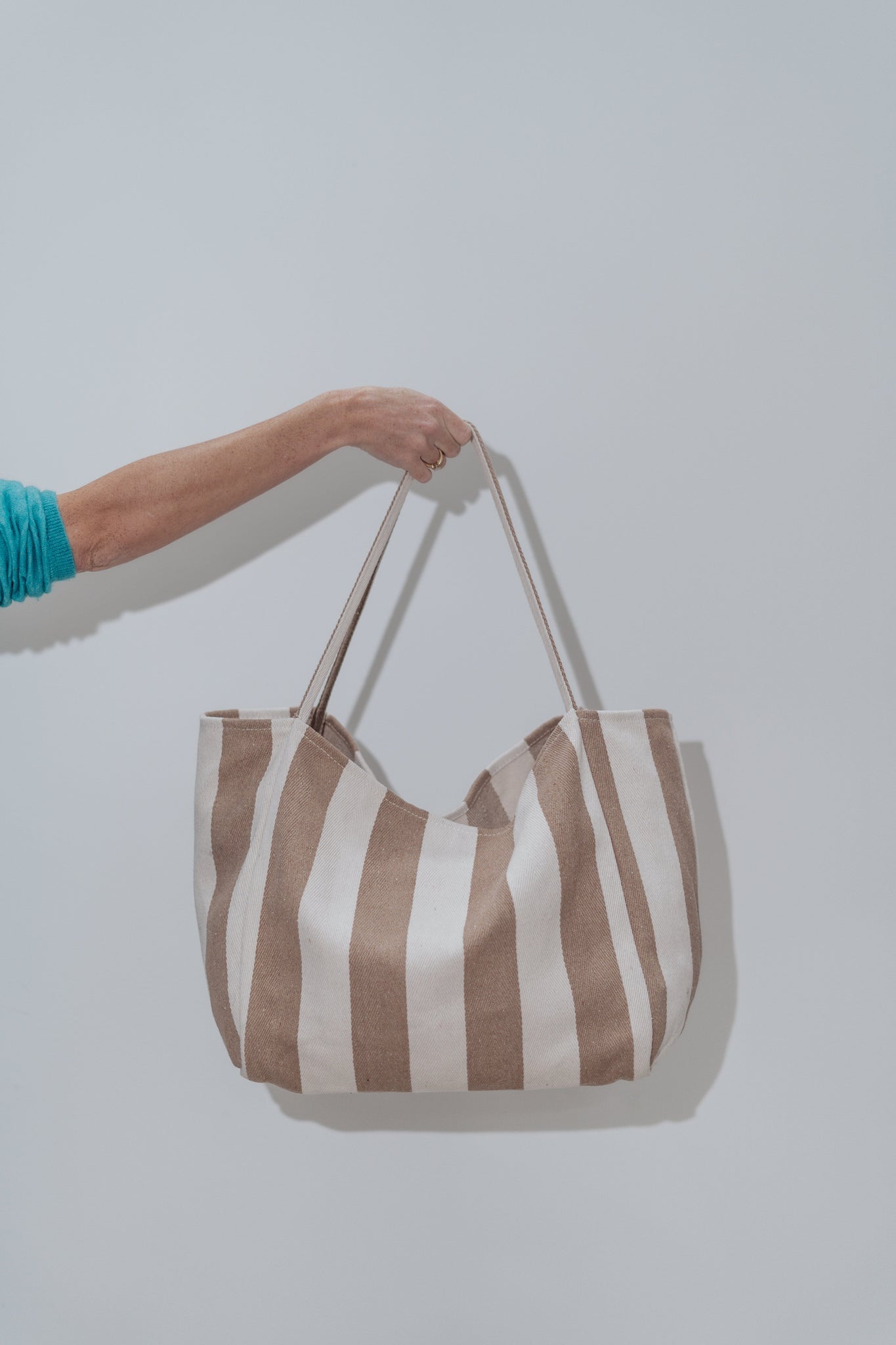 Rayas Tote Bag - Sand/Stripe