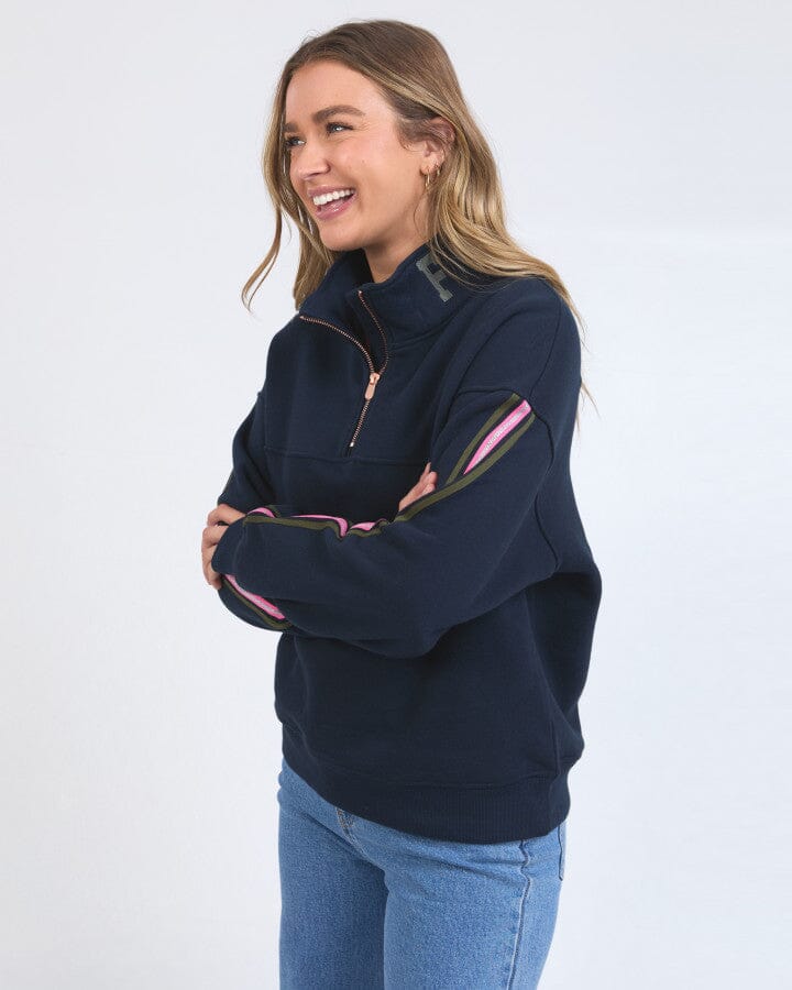 VARSITY ZIP CREW NAVY