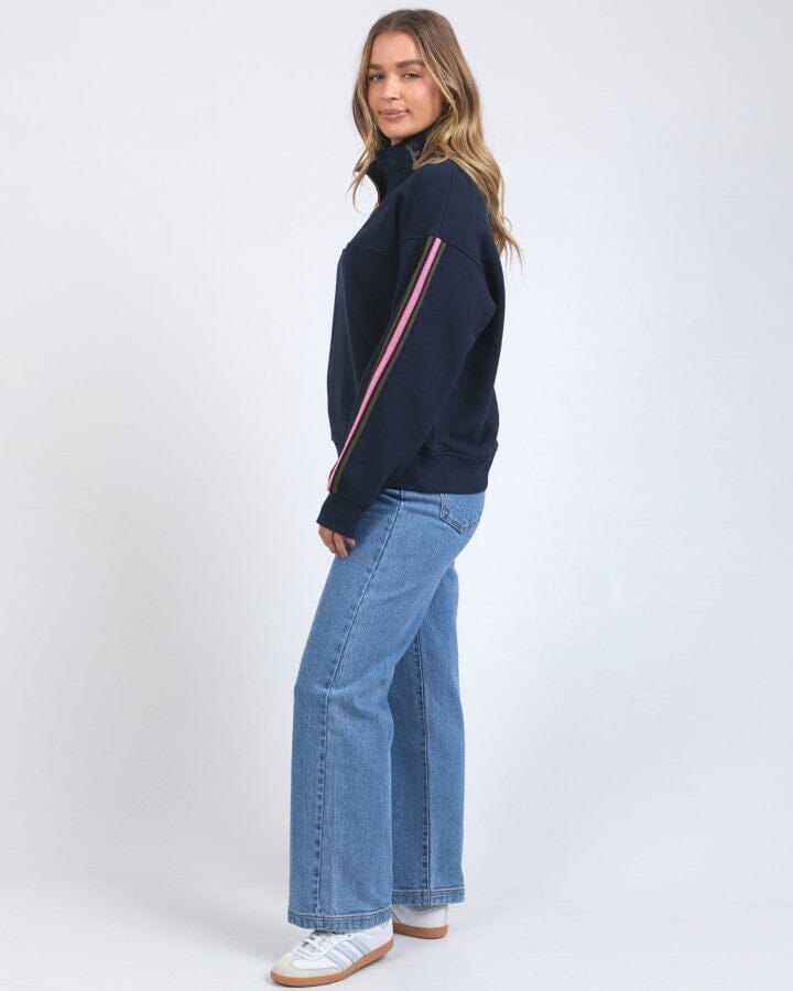VARSITY ZIP CREW NAVY