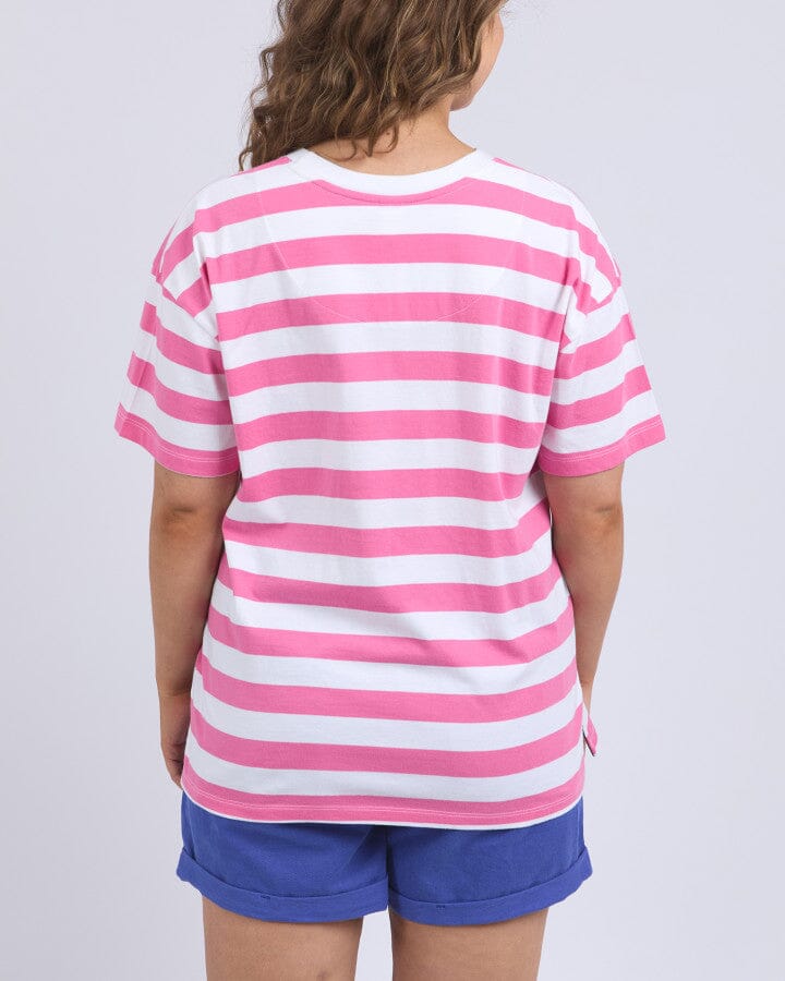 Viaggio Tee Pink Stripe