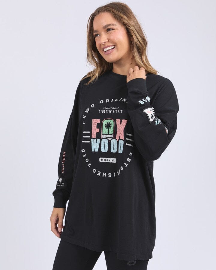 Vibes L/S Tee Washed Black
