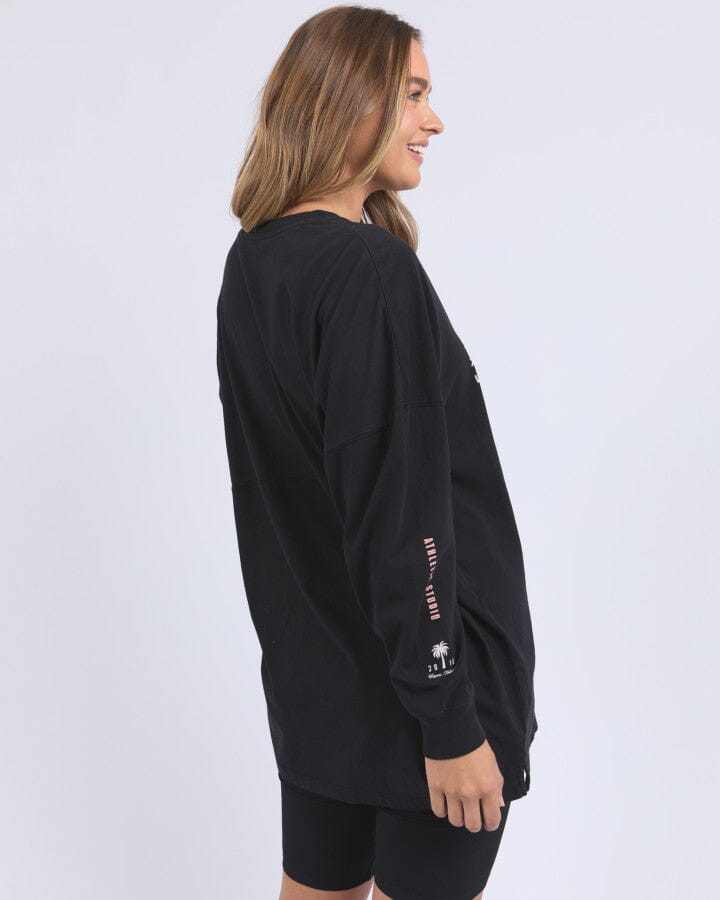 Vibes L/S Tee Washed Black