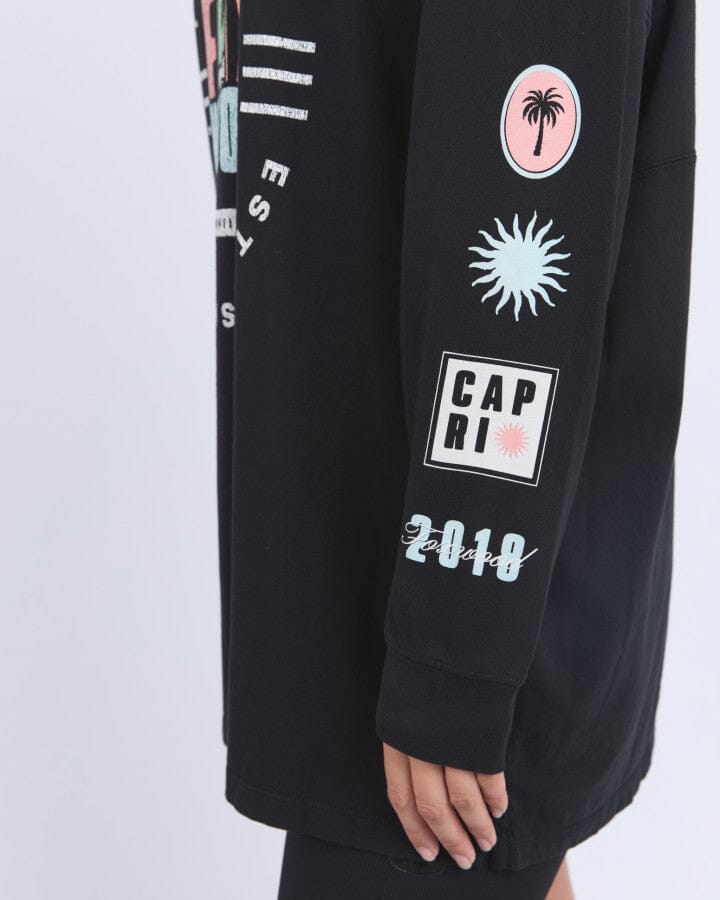 Vibes L/S Tee Washed Black
