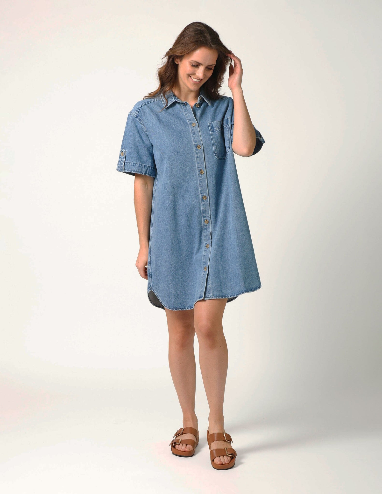 Vinnie Dress Blue Denim